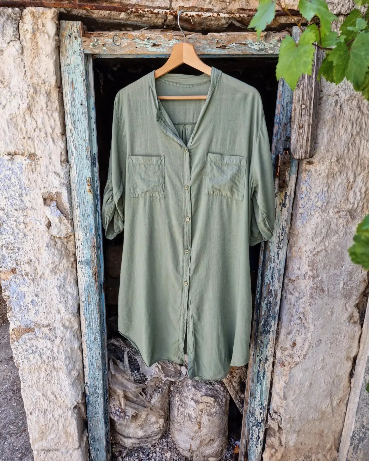 SEASHIRT βαμβακερή πουκαμίσα σε άνετη γραμμή - Bohoskull