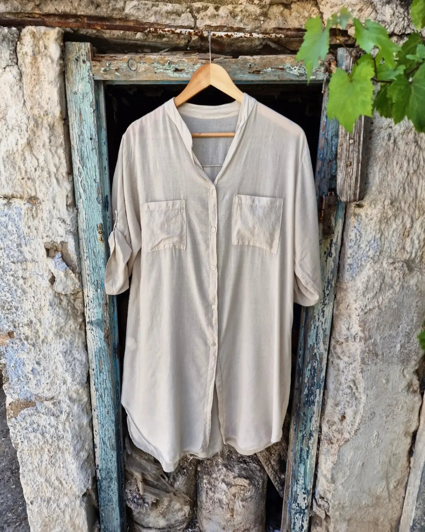 SEASHIRT βαμβακερή πουκαμίσα σε άνετη γραμμή - Bohoskull