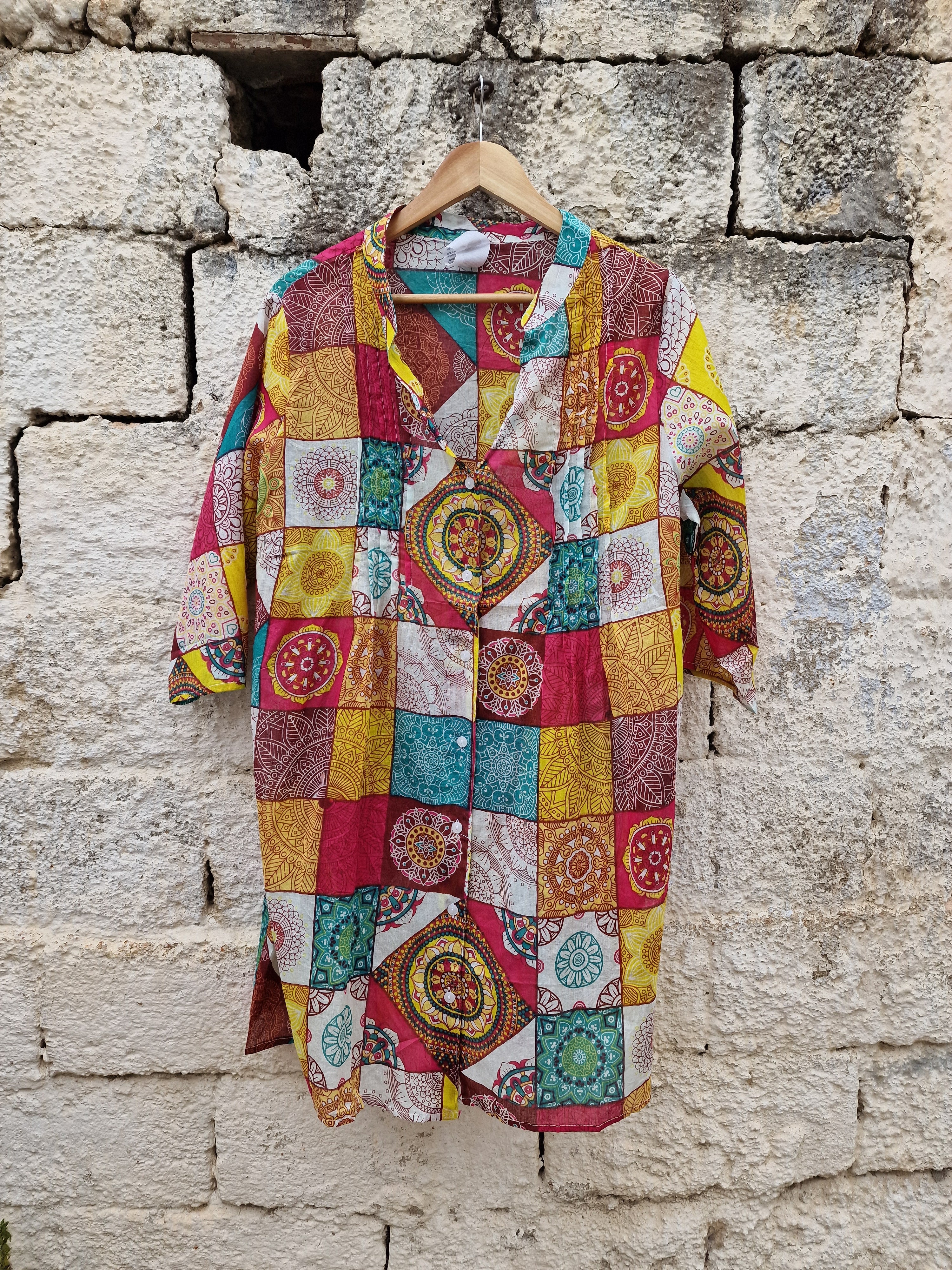 INDIASHIVA πουκαμίσα σε άνετη γραμμή - Bohoskull