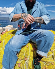 Misael jean oversized παντελόνι