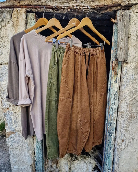 Ntaren oversized jean παντελόνι