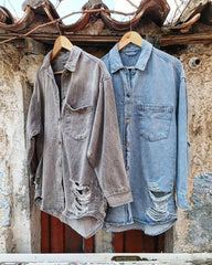 WOLFGANG JACKET-SHIRT oversized σε άνετη γραμμή - Bohoskull