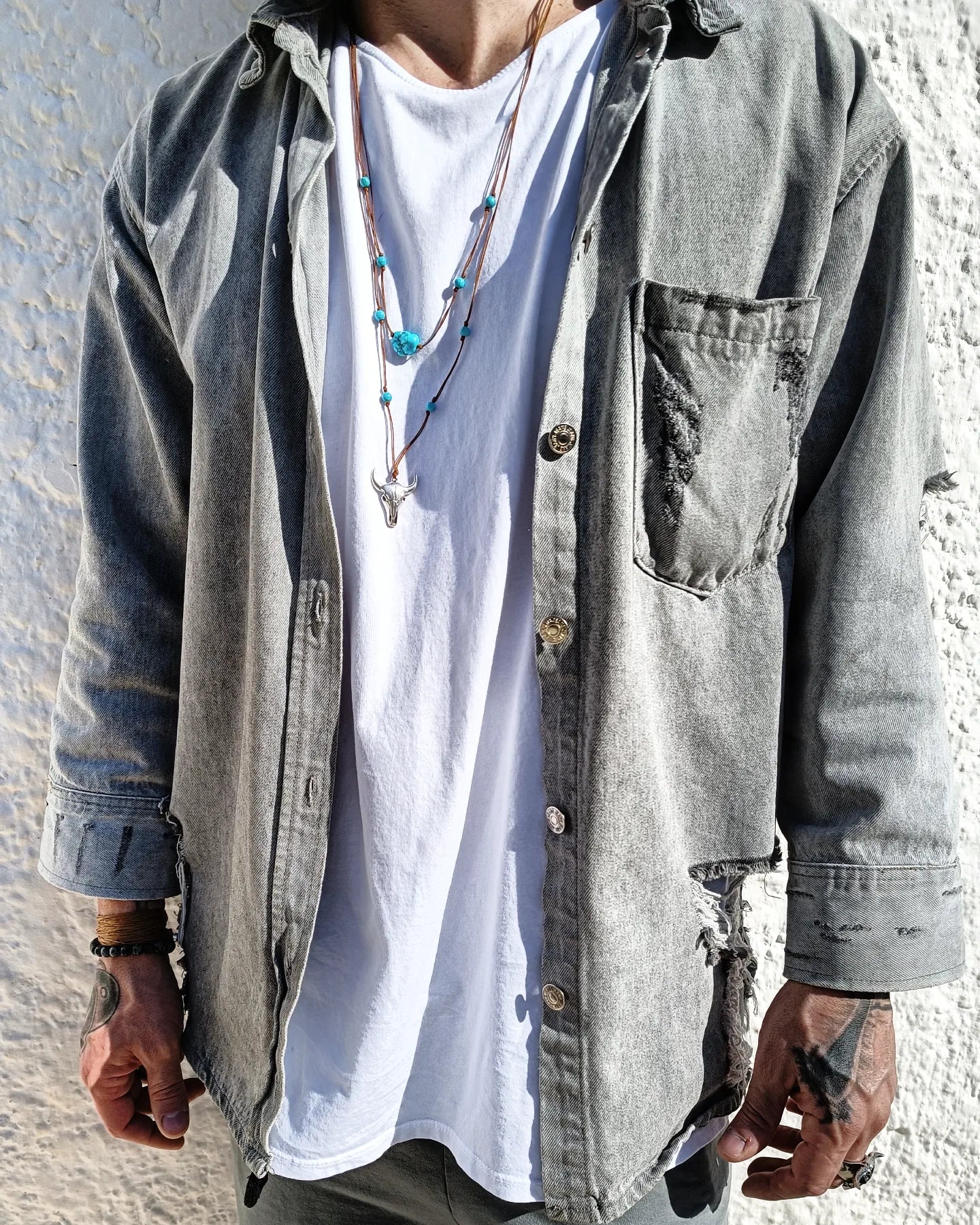 WOLFGANG JACKET-SHIRT oversized σε άνετη γραμμή - Bohoskull