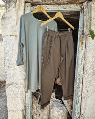 OLAF βαμβακερό παντελόνι σε κανονική γραμμή - Bohoskull