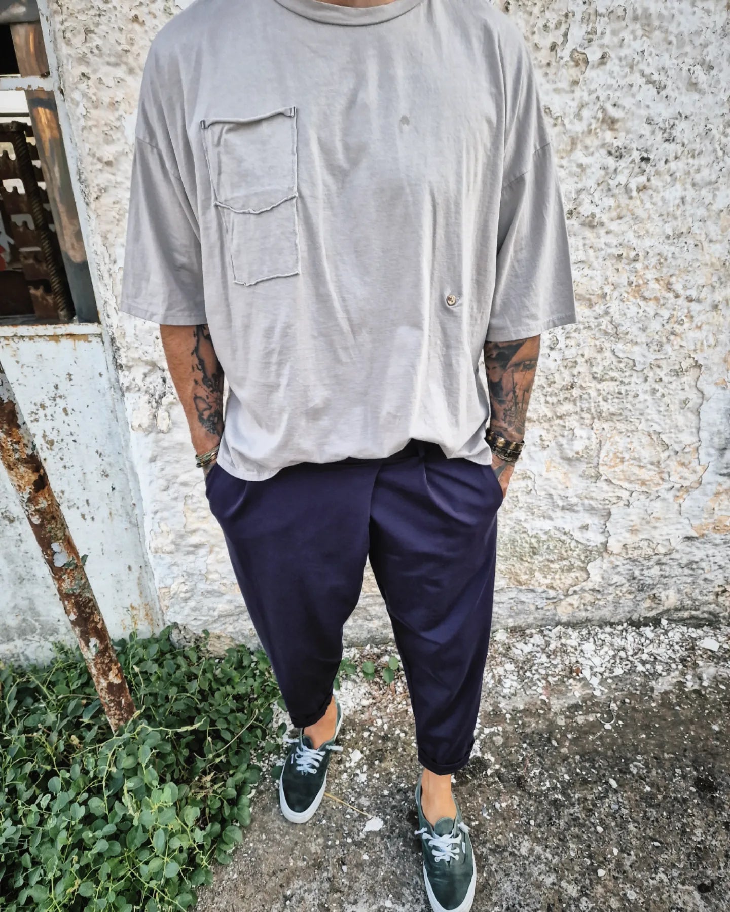 AESOP υφασμάτινο παντελόνι με κανονική προς άνετη γραμμή - Bohoskull