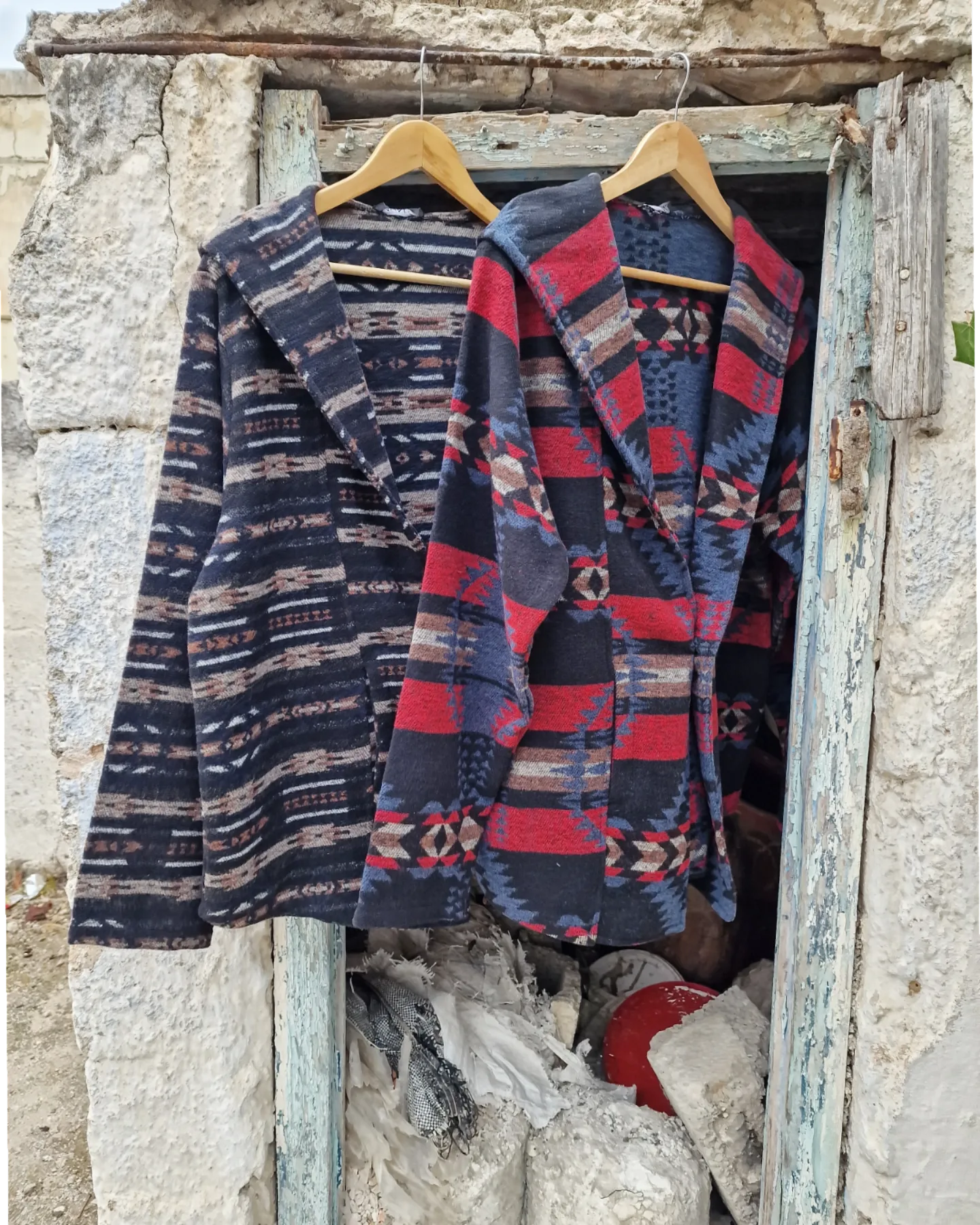 Aztec παλτό με κανονική γραμμή - Bohoskull