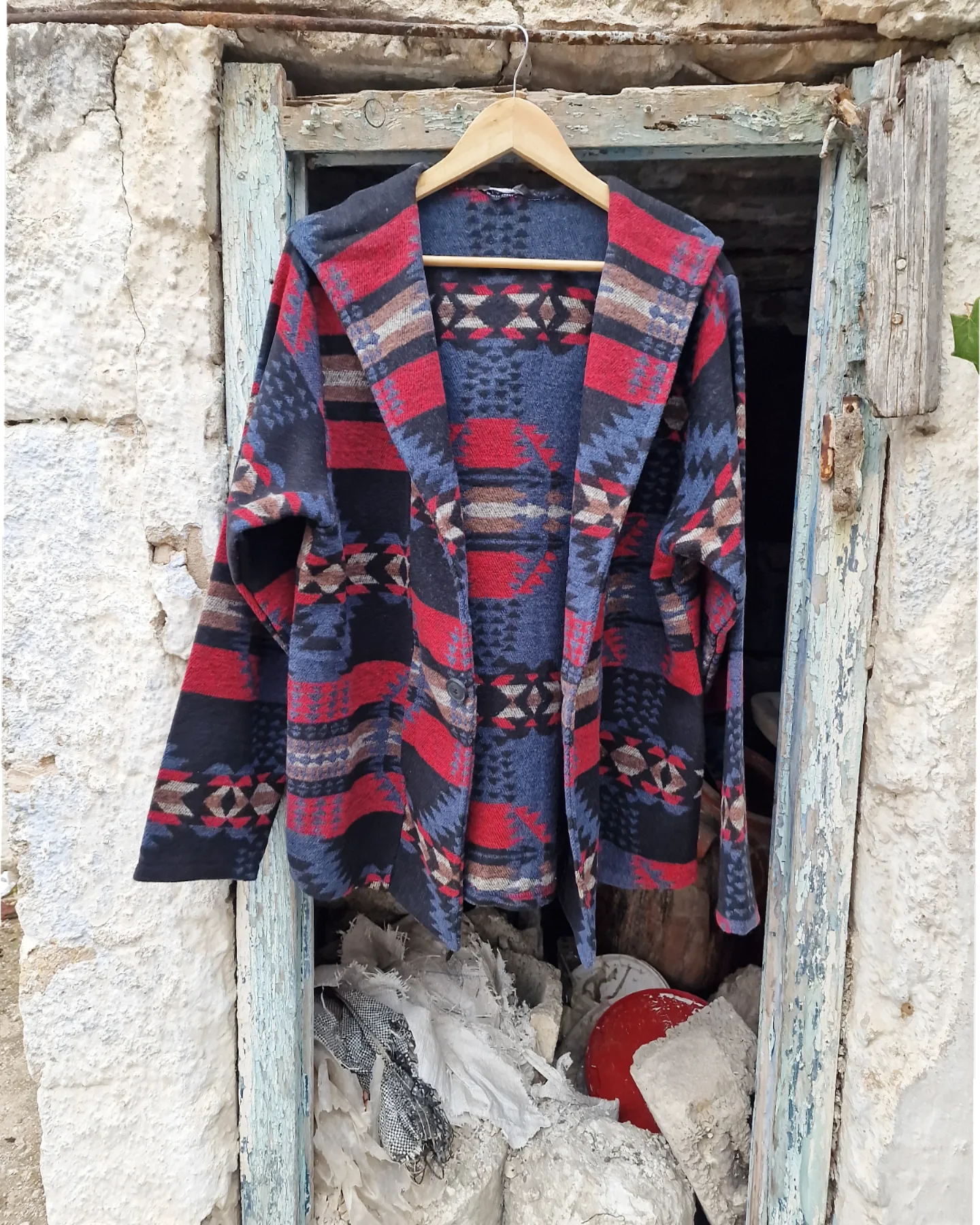 Aztec παλτό με κανονική γραμμή - Bohoskull