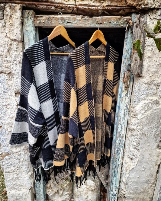 Andes poncho-cardigan one size oversized - Bohoskull