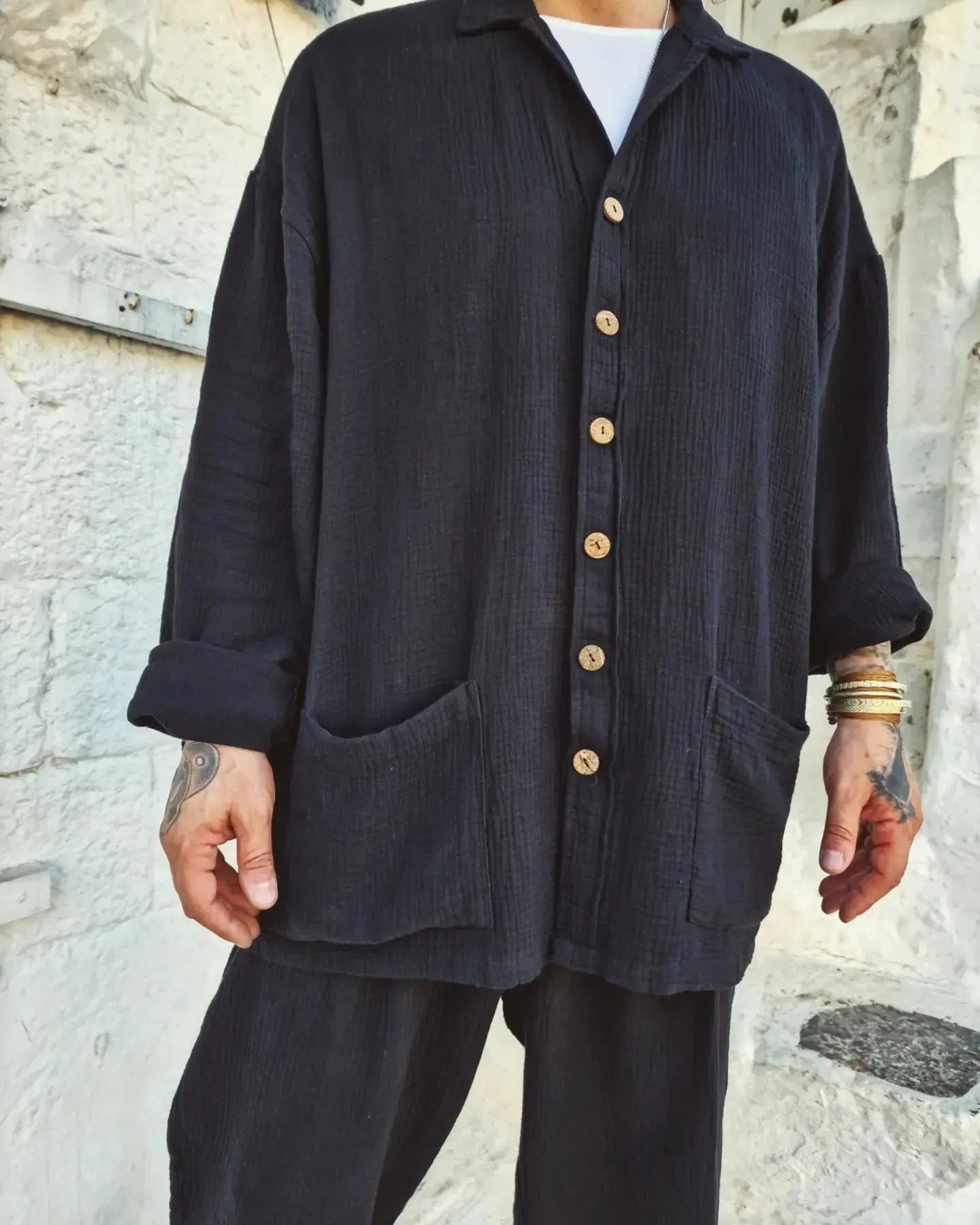 AJACCIO πουκάμισο oversized - Bohoskull