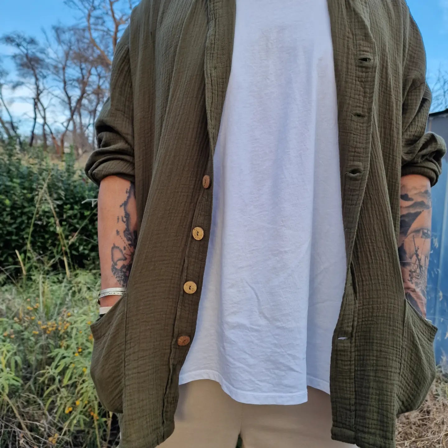 AJACCIO πουκάμισο oversized - Bohoskull