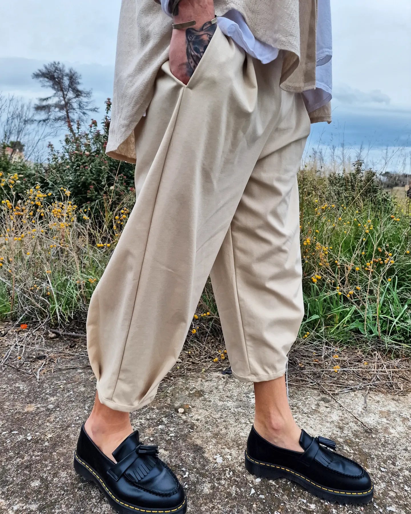 ALGER παντελόνι japanese σε άνετη γραμμή - Bohoskull