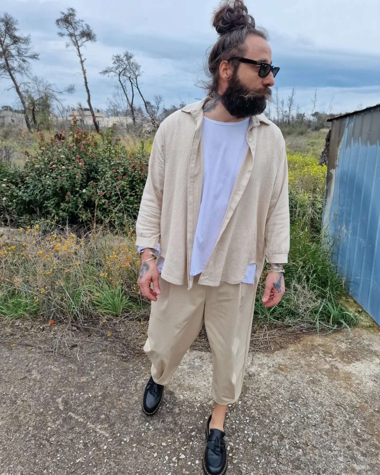 ALGER παντελόνι japanese σε άνετη γραμμή - Bohoskull