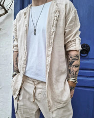 AIMARD λινό πουκάμισο στενή γραμμή