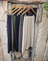 Hydra japanese oversized Λινή παντελόνα