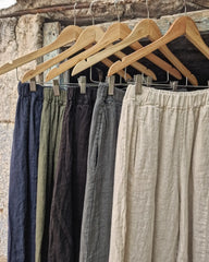 Hydra japanese oversized Λινή παντελόνα