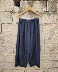 Hydra japanese oversized Λινή παντελόνα