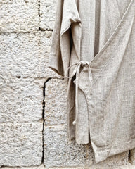 Vakaris λινό σετ κιμονό και παντελόνι