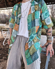 INDIASHIVA πουκαμίσα σε άνετη γραμμή - Bohoskull