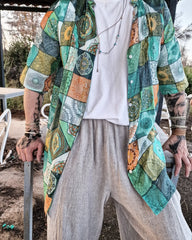 INDIASHIVA πουκαμίσα σε άνετη γραμμή - Bohoskull