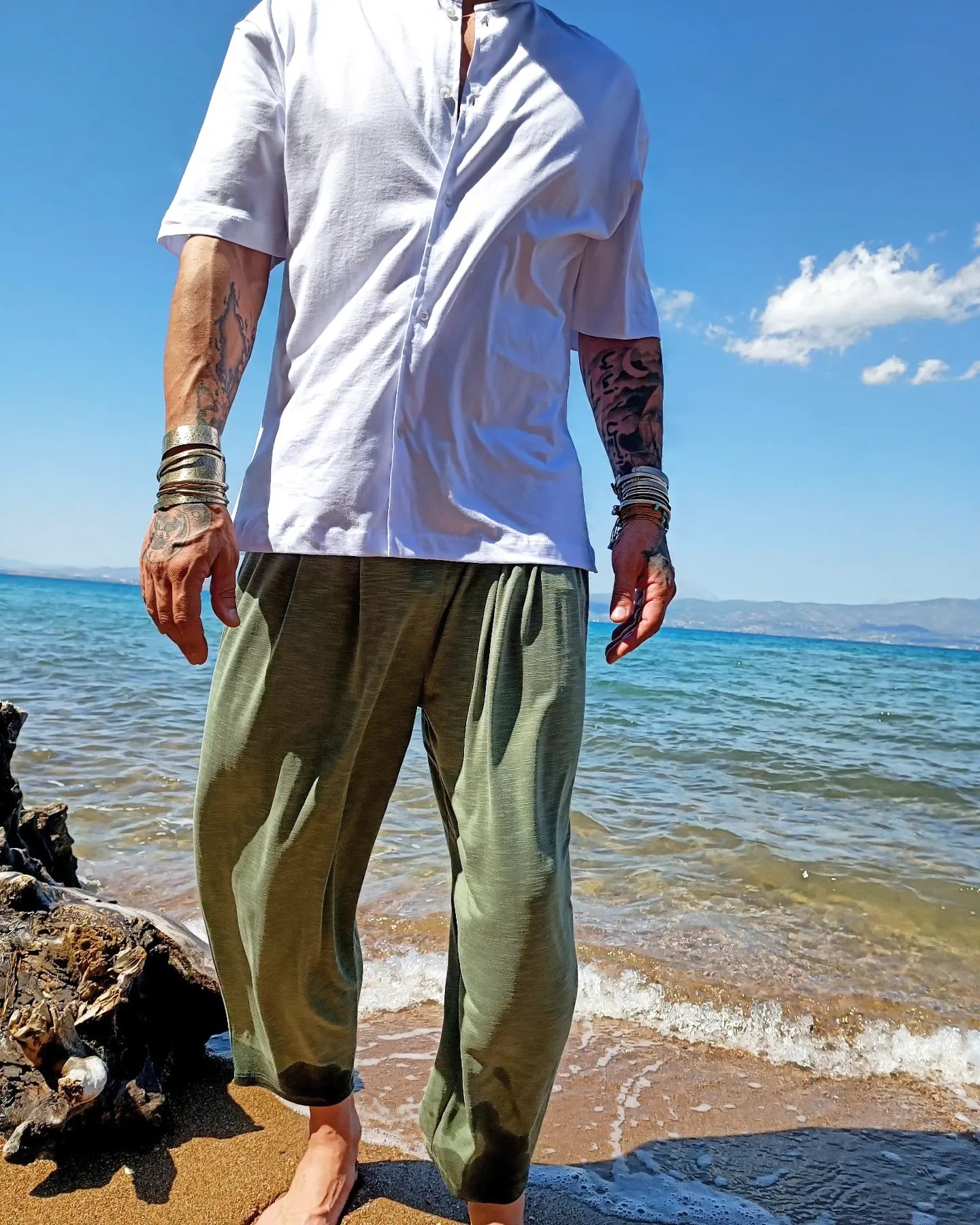 AARON υφασμάτινο παντελόνι onesize σε άνετη γραμμή - Bohoskull