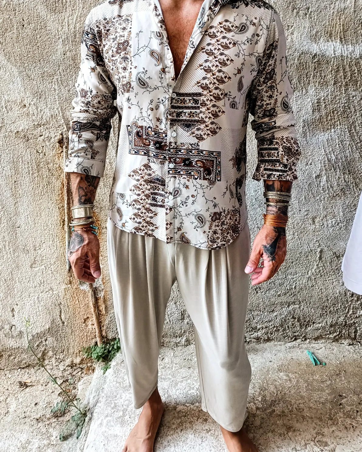 AARON υφασμάτινο παντελόνι onesize σε άνετη γραμμή - Bohoskull