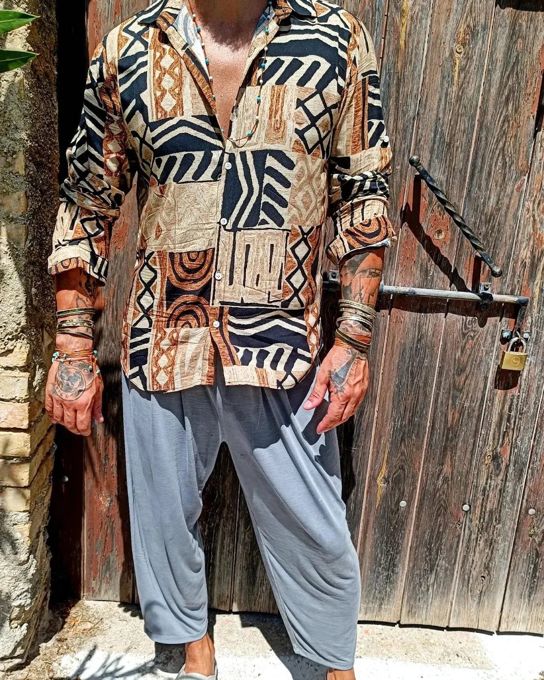 AARON υφασμάτινο παντελόνι onesize σε άνετη γραμμή - Bohoskull