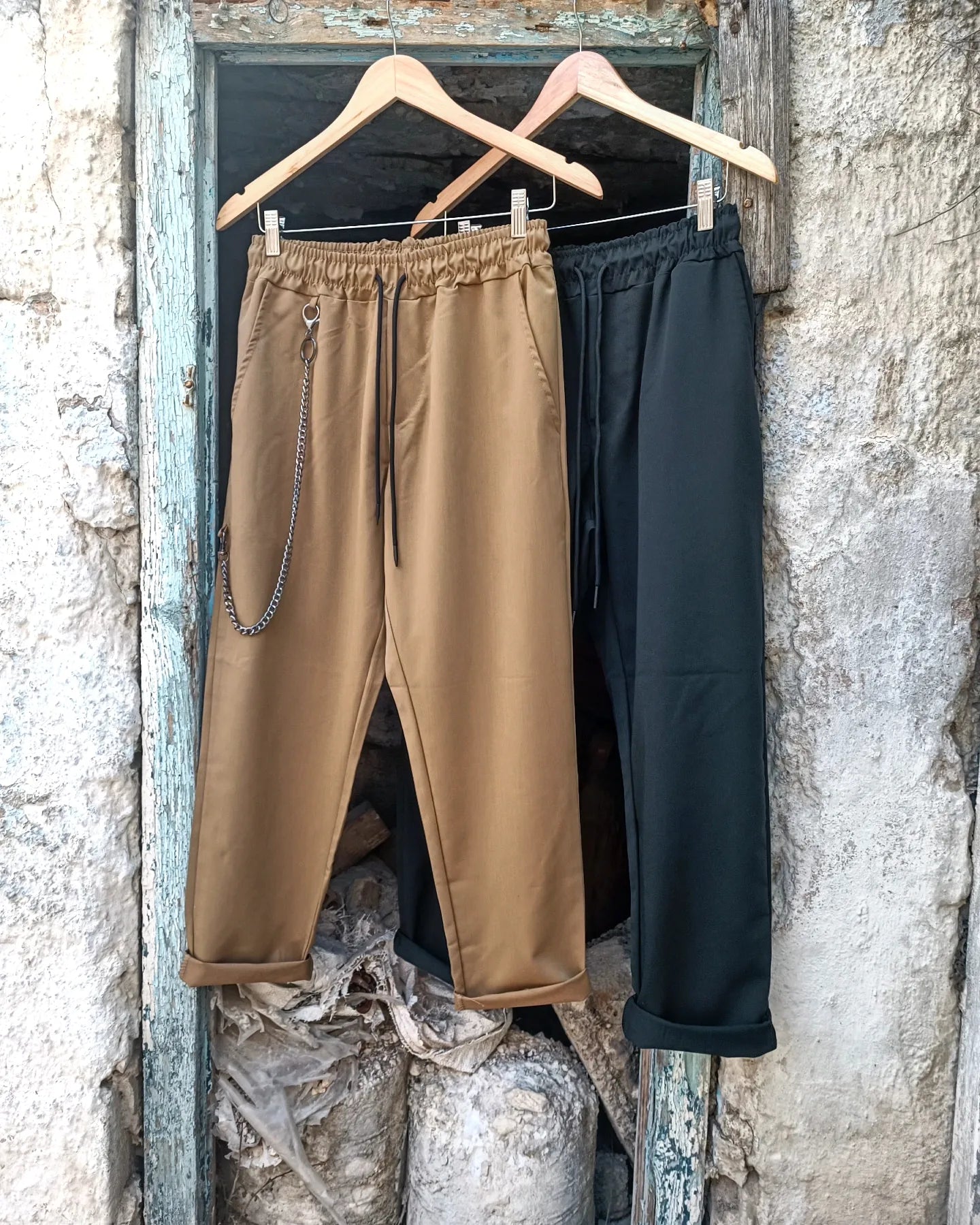 QUENTIN υφασμάτινο παντελόνι σε κανονική γραμμή - Bohoskull