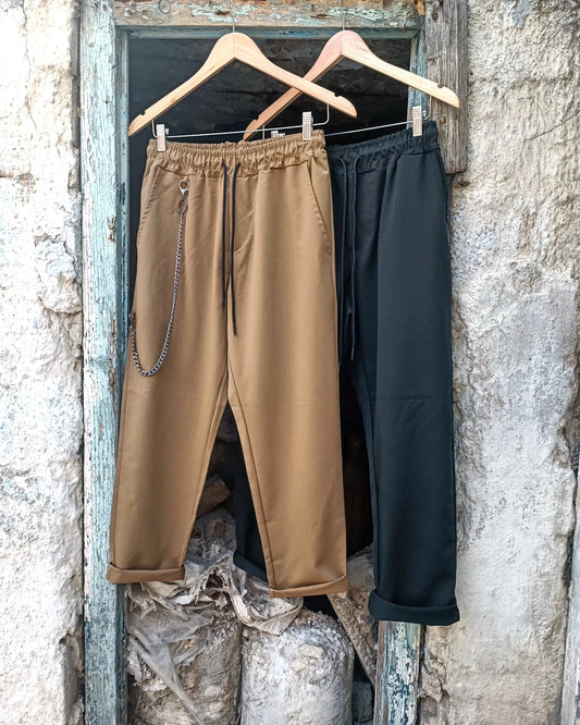 QUENTIN υφασμάτινο παντελόνι σε κανονική γραμμή - Bohoskull