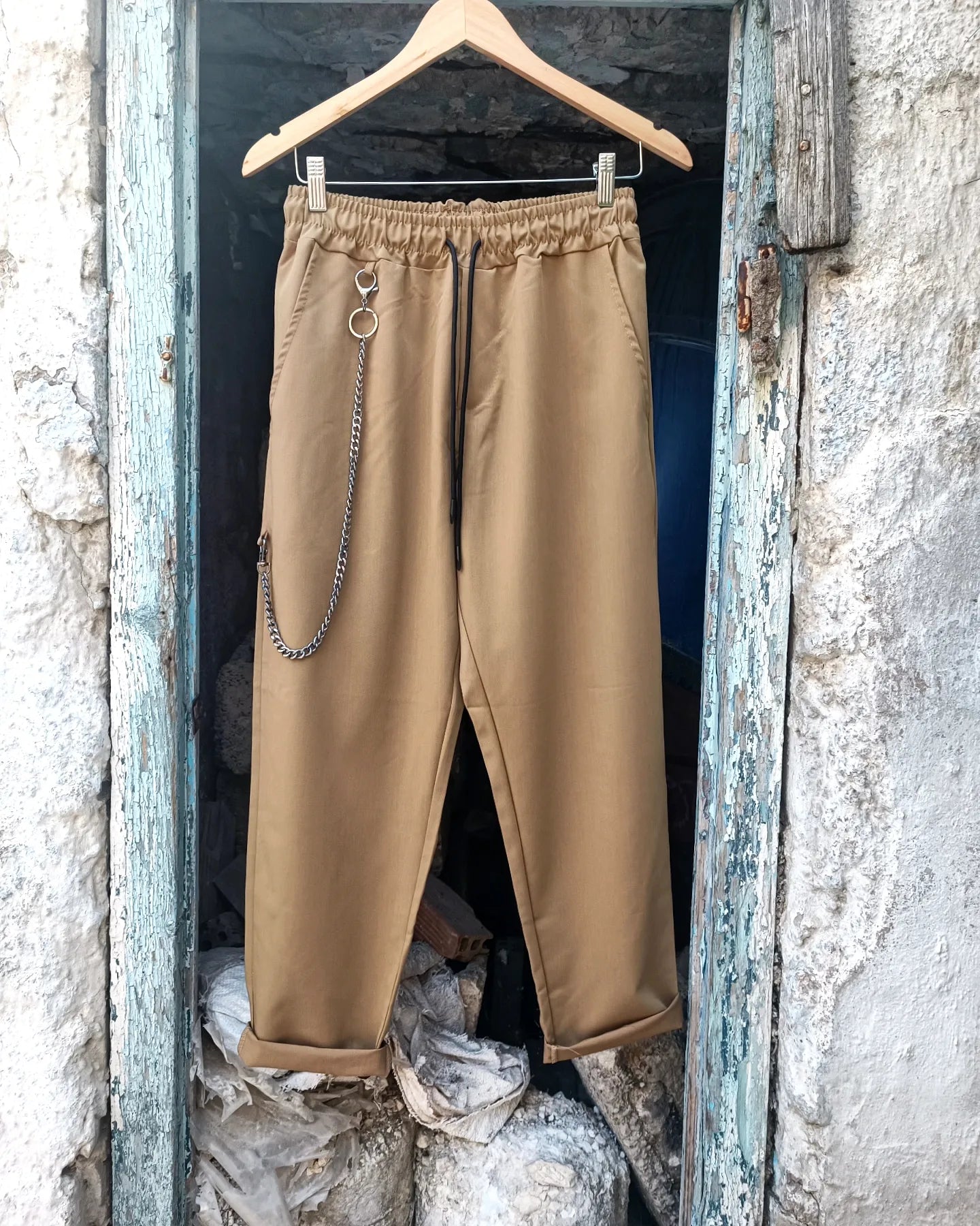 QUENTIN υφασμάτινο παντελόνι σε κανονική γραμμή - Bohoskull