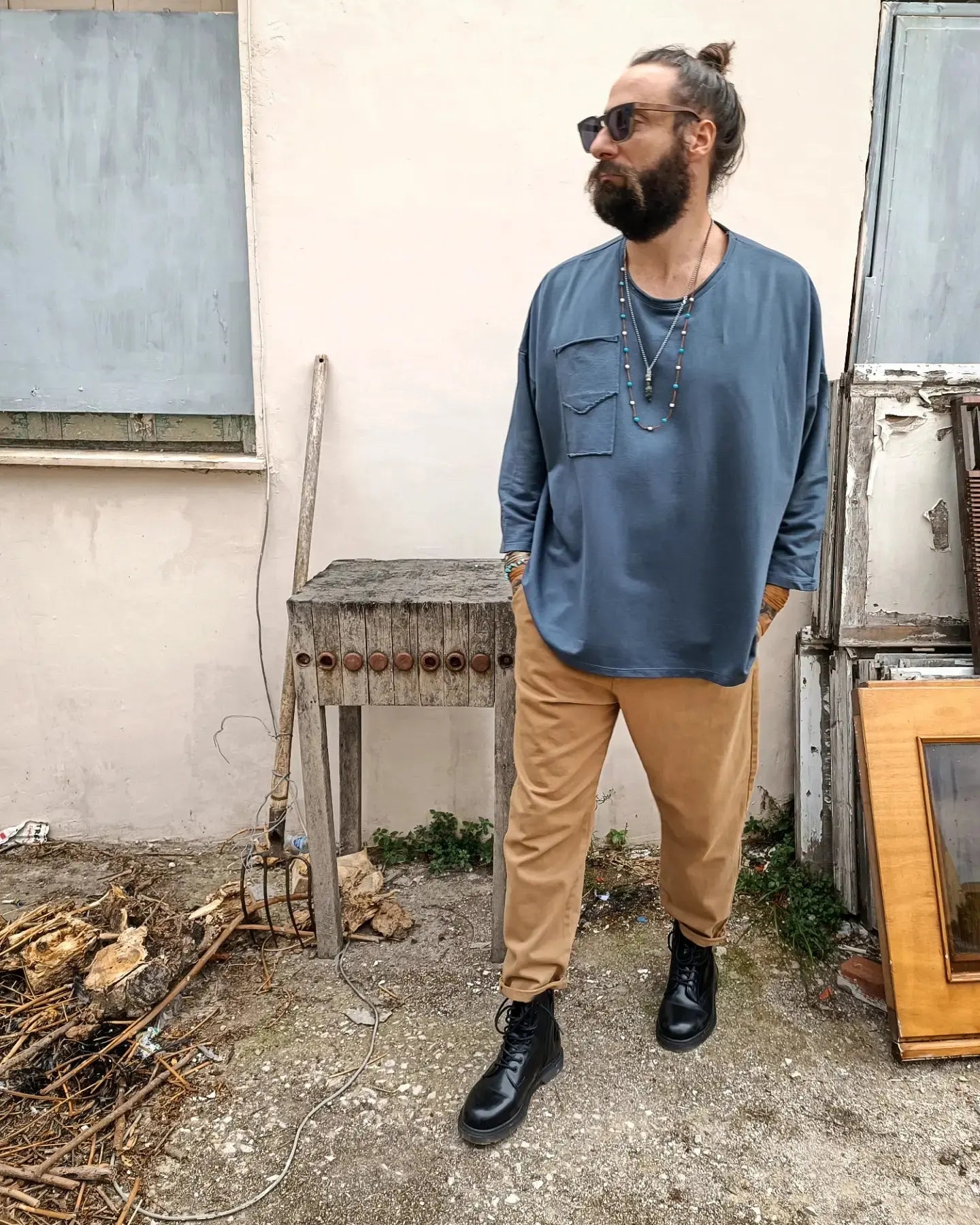 HANNIBAL μπλούζα oversized σε πολύ άνετη γραμμή - Bohoskull