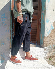 ROMUALD υφασμάτινο παντελόνι σε κανονική γραμμή - Bohoskull