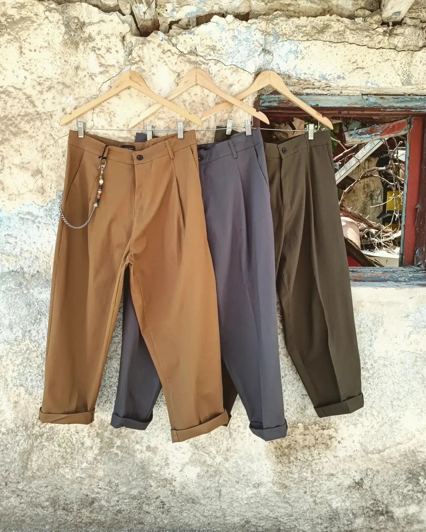 ROMUALD υφασμάτινο παντελόνι σε κανονική γραμμή - Bohoskull