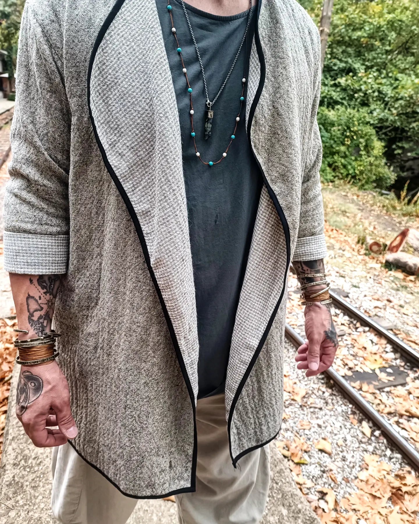 CHARLIE COAT one size με κανονική προς άνετη γραμμή - Bohoskull