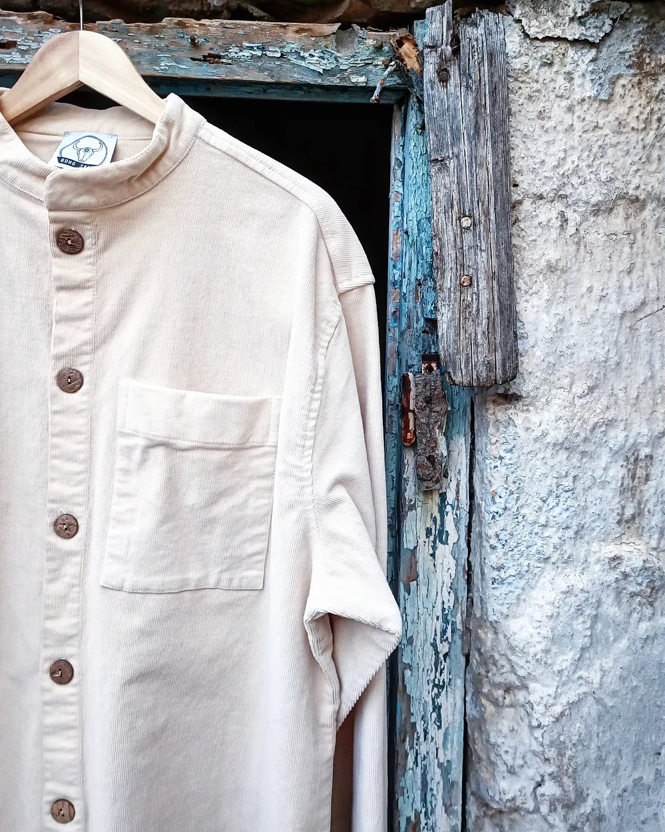 ANTIBES κοτλέ jacket-shirt - Bohoskull