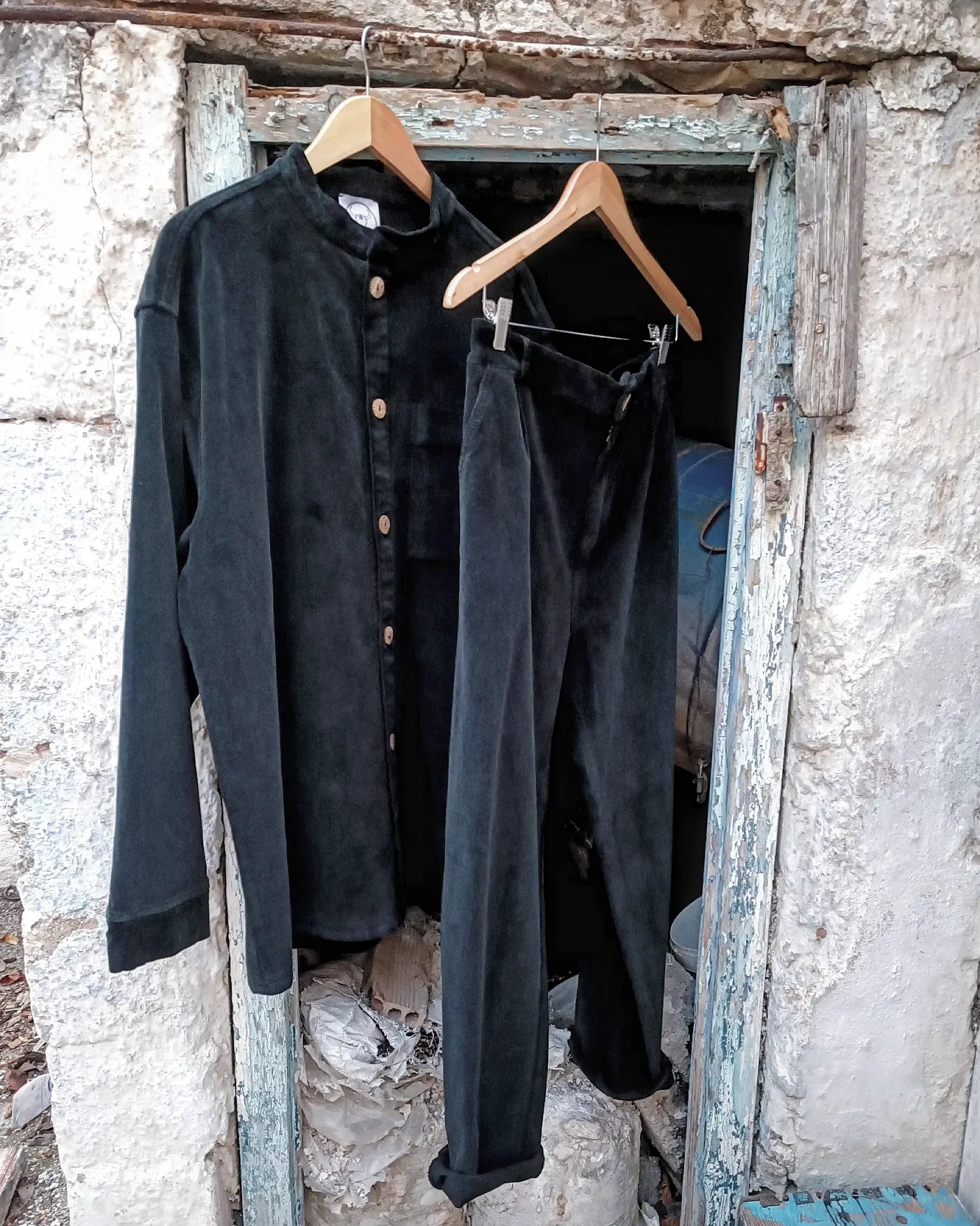 ANTIBES κοτλέ jacket-shirt - Bohoskull