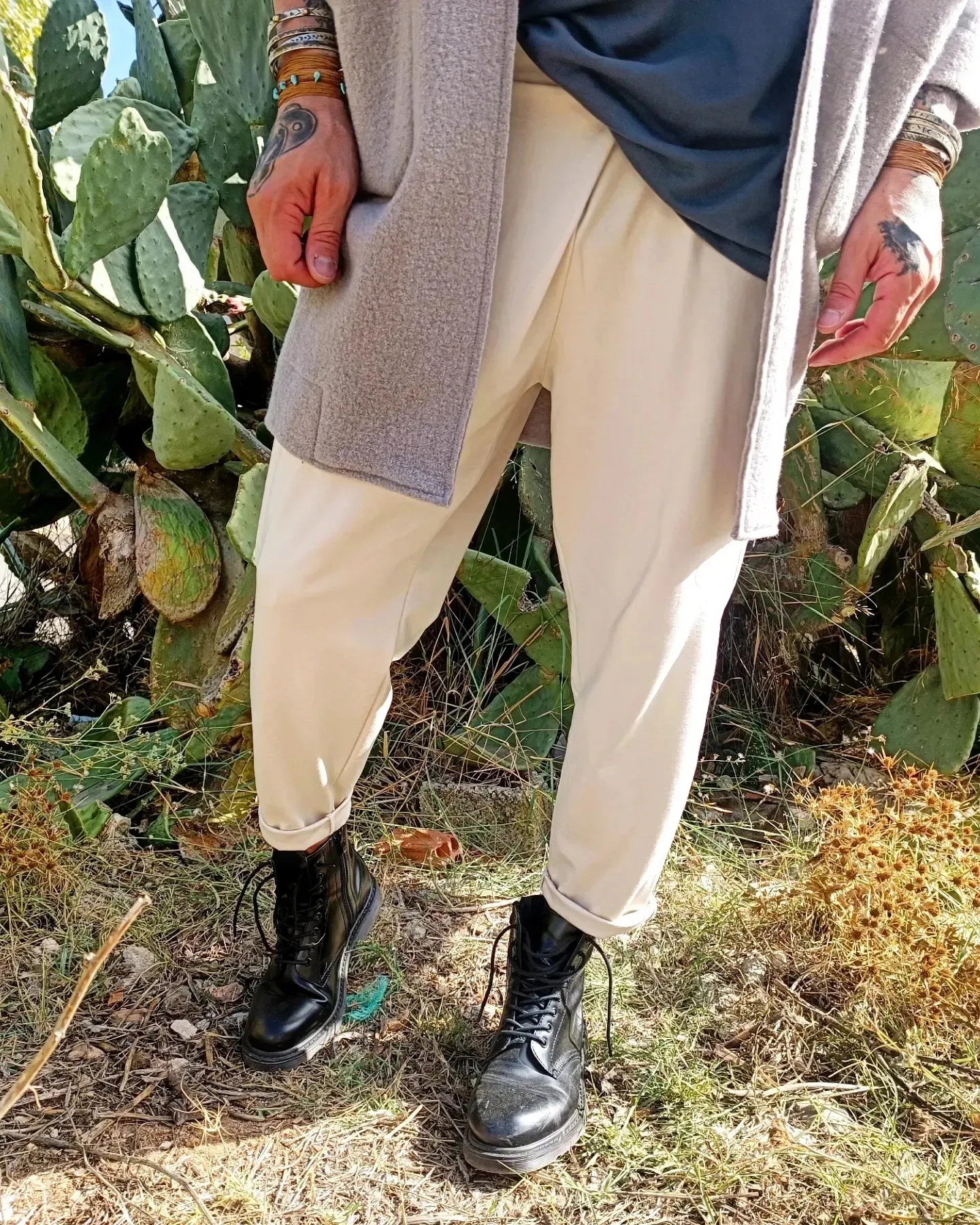 AESOP υφασμάτινο παντελόνι με κανονική προς άνετη γραμμή - Bohoskull