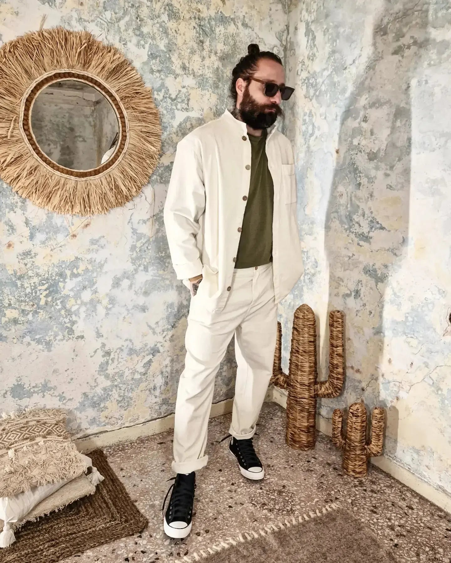 ANTIBES κοτλέ jacket-shirt - Bohoskull