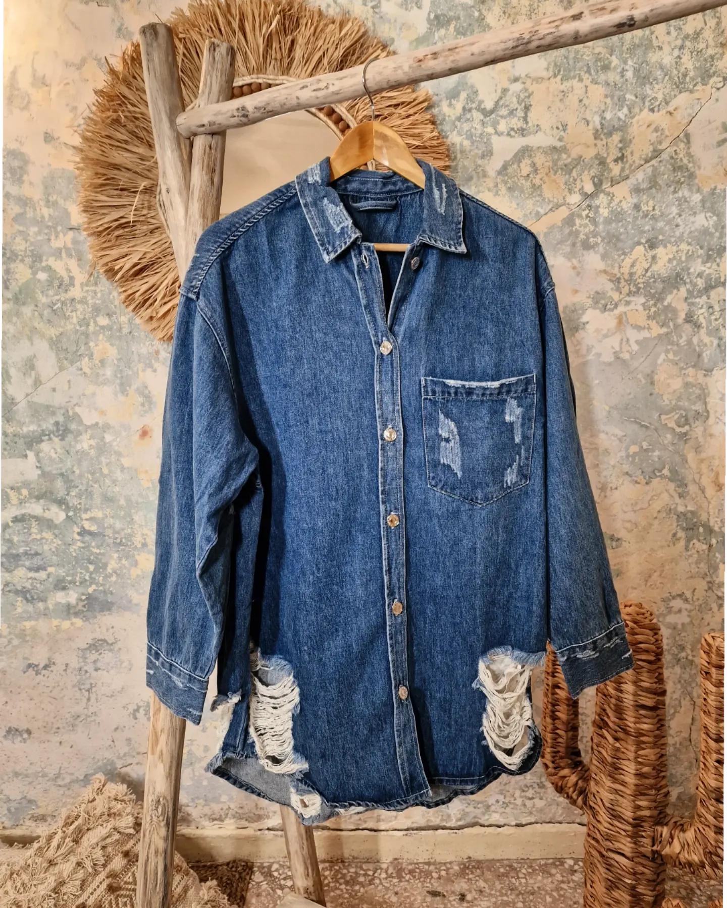 WOLFGANG JACKET-SHIRT oversized σε άνετη γραμμή - Bohoskull