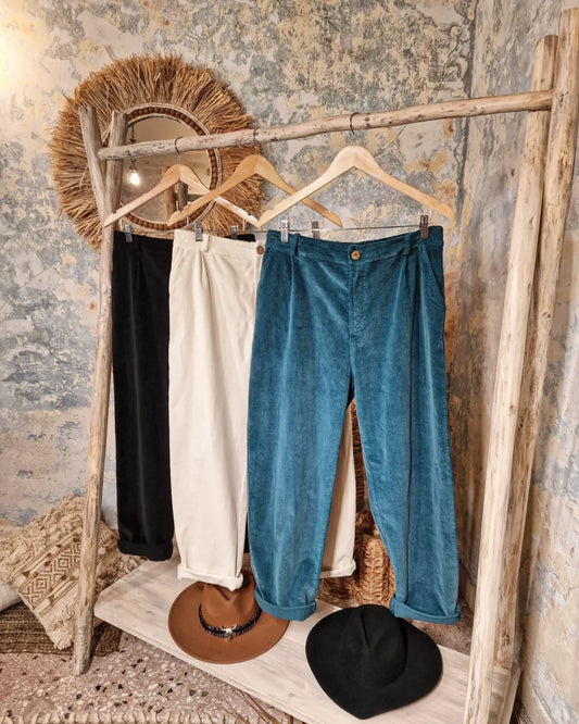 ABDONISE κοτλέ παντελόνι σε άνετη γραμμή - Bohoskull