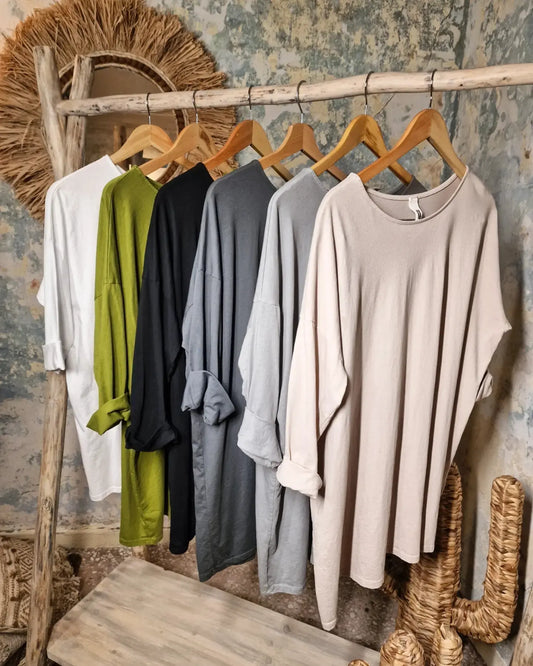 ARCADI Μπλούζα Onesize Oversized σε Άνετη Γραμμή - Bohoskull