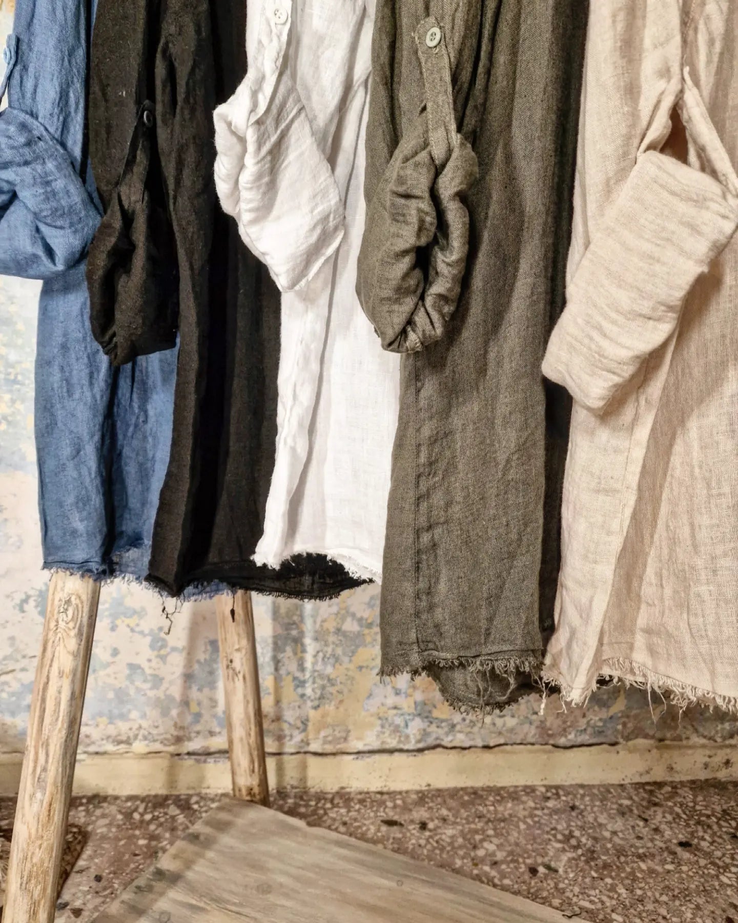 AIMARD λινό πουκάμισο στενή γραμμή - Bohoskull