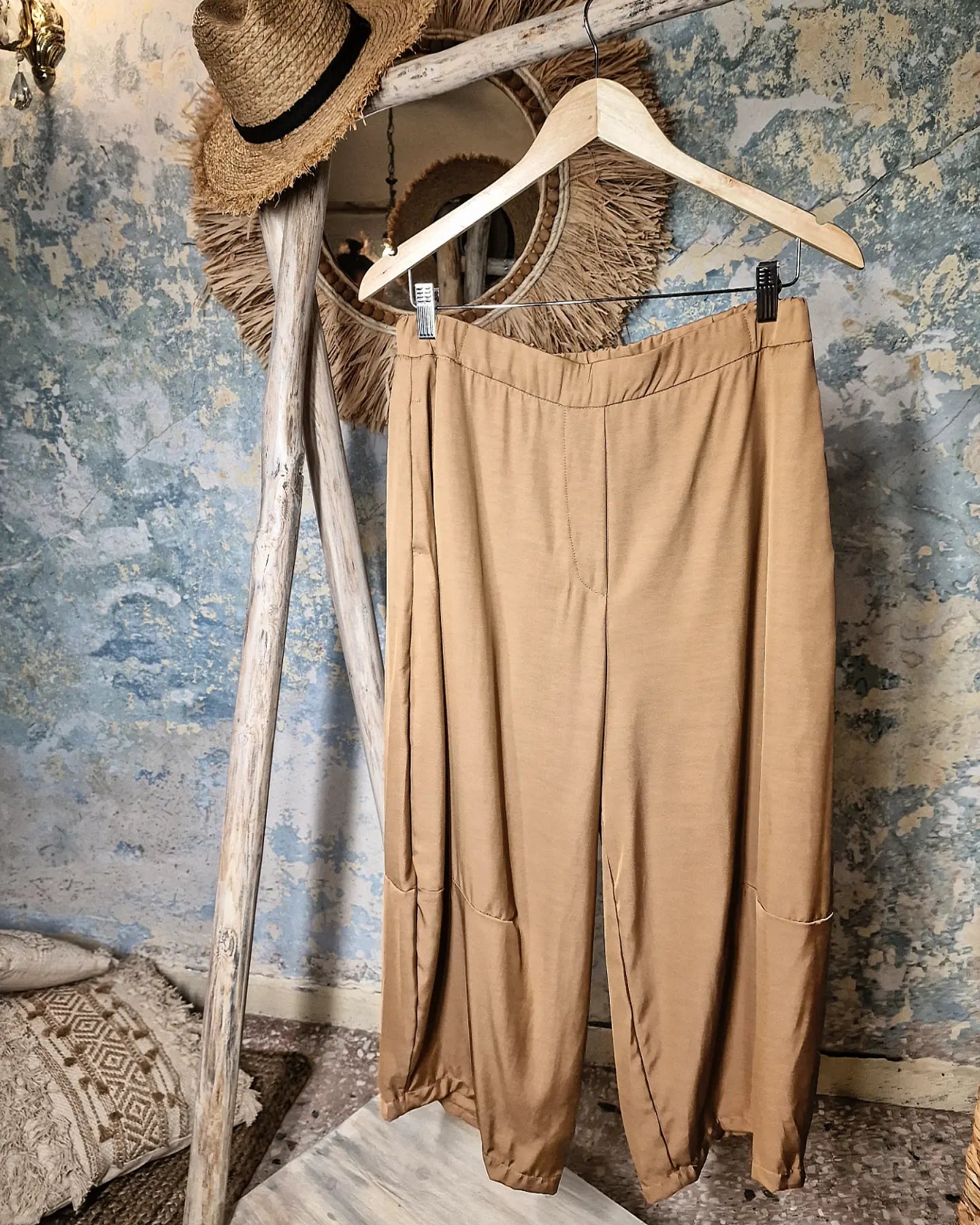 BASILICATA japanese παντελόνι oversized σε άνετη γραμμή - Bohoskull