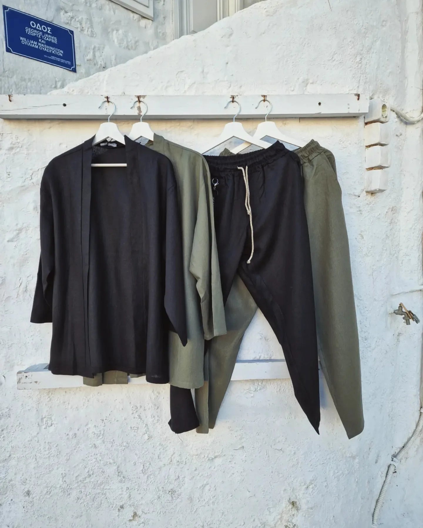 LIVI set παντελόνι και κιμονό σε κανονική γραμμή - Bohoskull