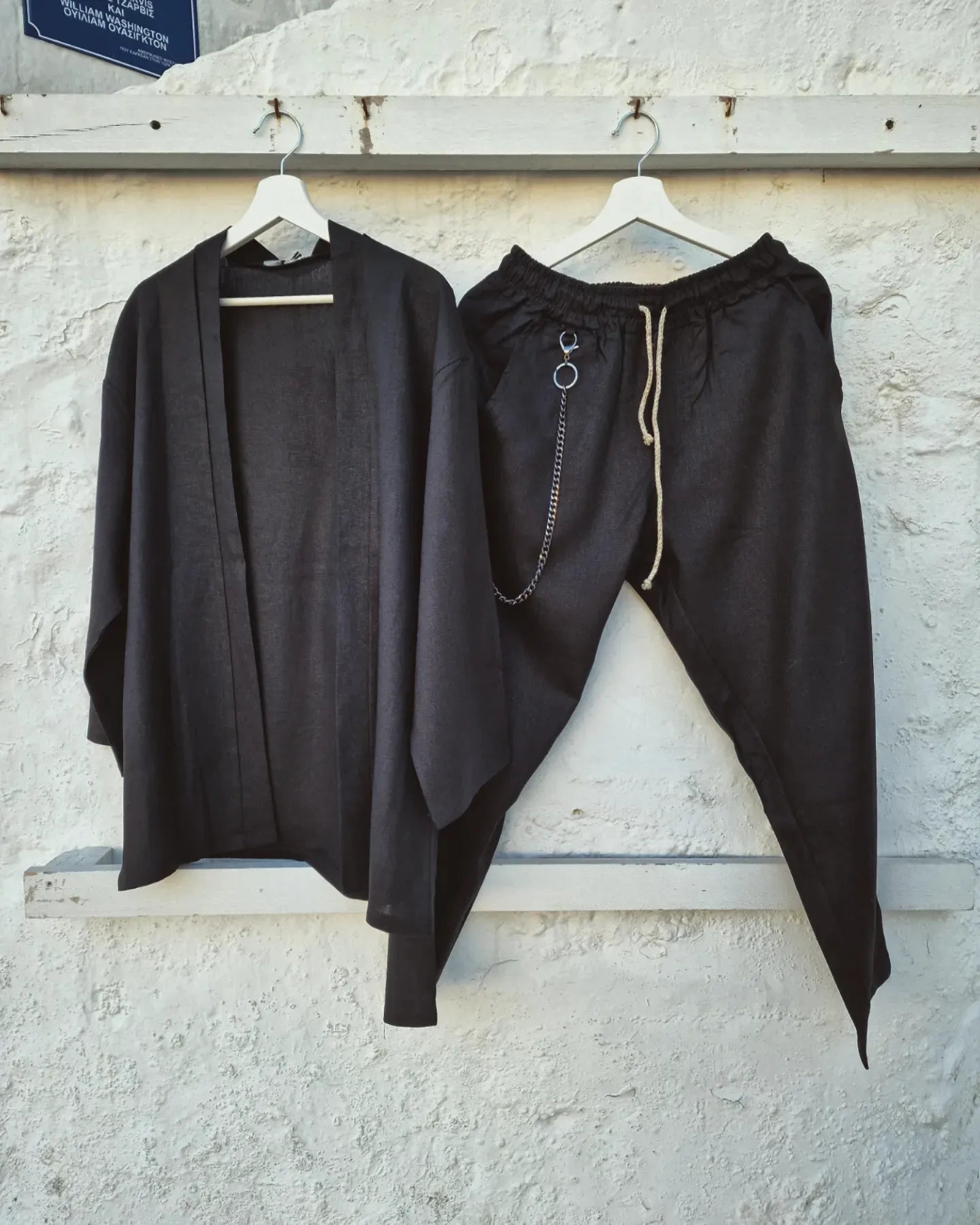 LIVI set παντελόνι και κιμονό σε κανονική γραμμή - Bohoskull