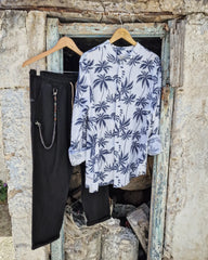 PALM TREE λινό πουκάμισο - Bohoskull