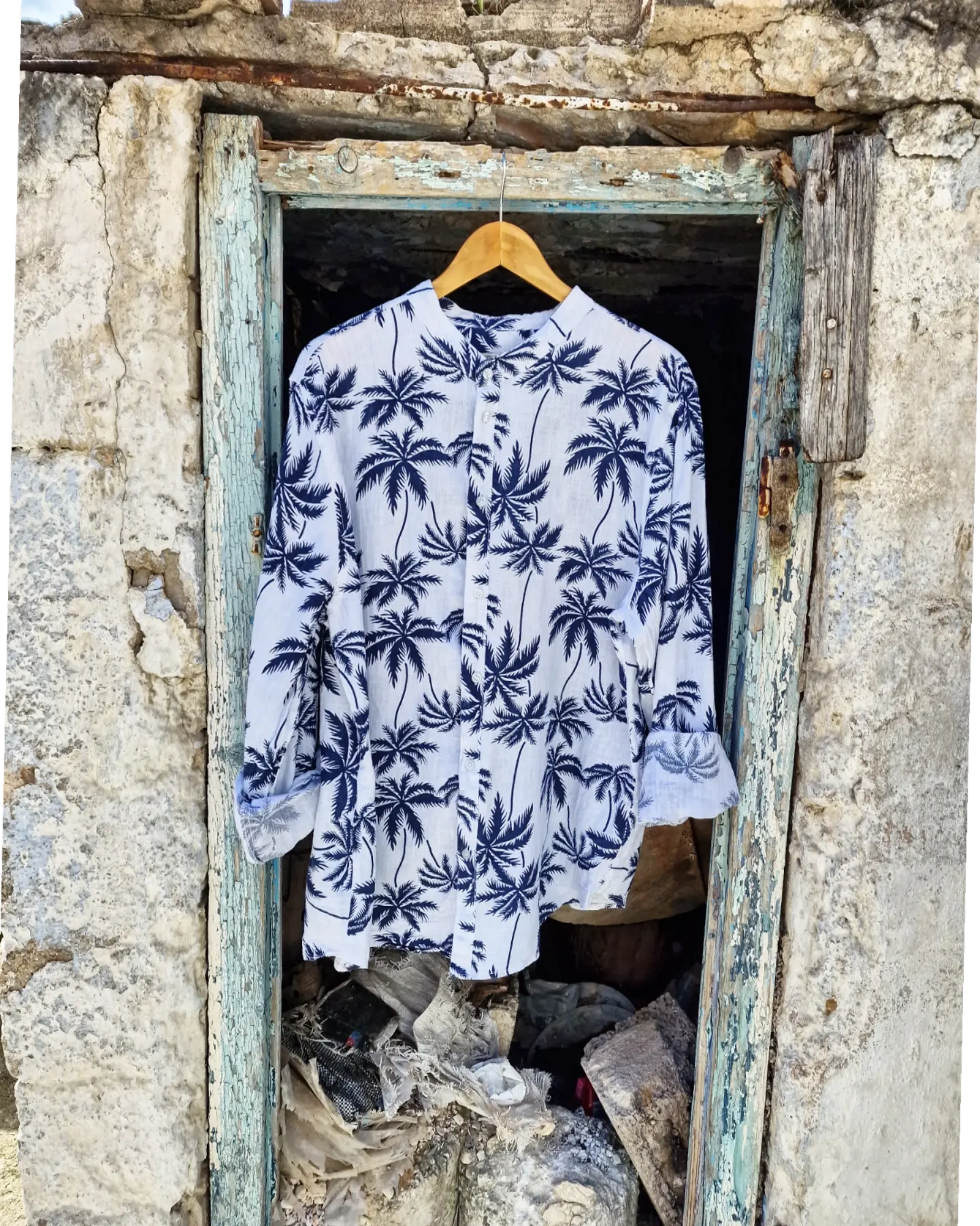 PALM TREE λινό πουκάμισο - Bohoskull