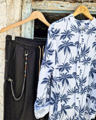 PALM TREE λινό πουκάμισο - Bohoskull
