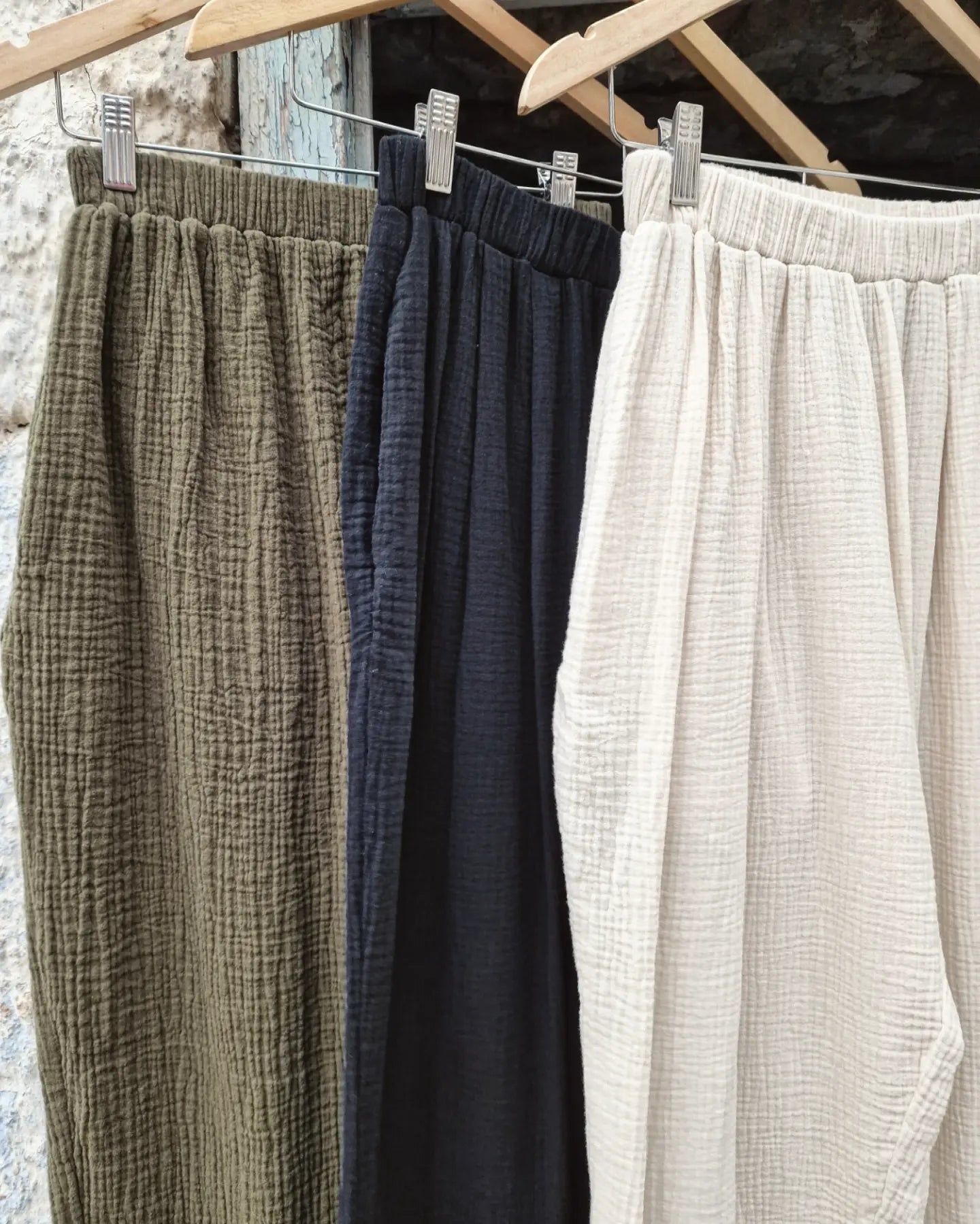 ETHAN βαμβακερό παντελόνι σε άνετη γραμμή - Bohoskull