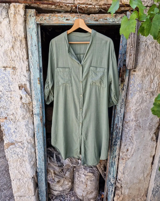 SEASHIRT   βαμβακερή  πουκαμίσα  σε άνετη  γραμμή - Bohoskull