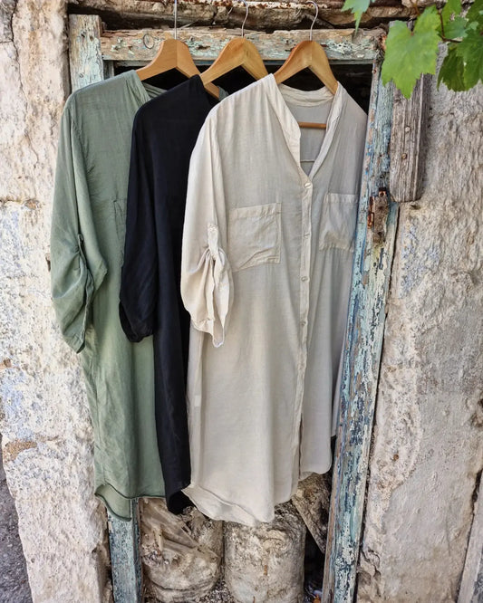 SEASHIRT   βαμβακερή  πουκαμίσα  σε άνετη  γραμμή - Bohoskull